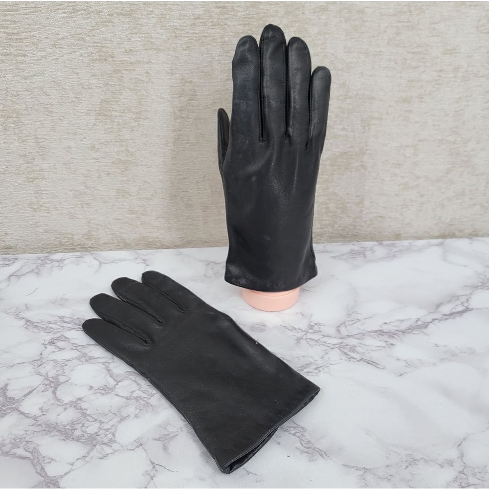 Aris Black Leather Women's Driving Gloves